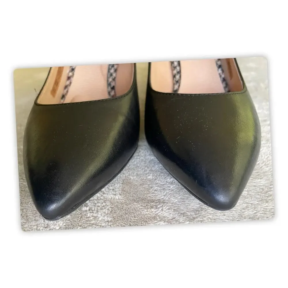 Rockport Total Motion Black Pointed Toe Heels Pumps Womens 6.5 Leather